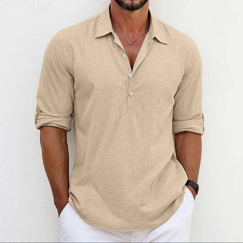Herren Poloshirt mit modernen Knöpfen und lässigem Schnitt Drune