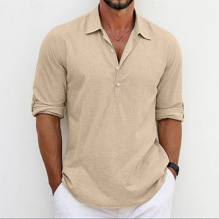 Herren Poloshirt mit modernen Knöpfen und lässigem Schnitt Drune