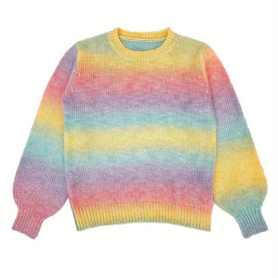 Damen modischer Pullover mit sanften Farbverlauf und relaxed Fit Drune