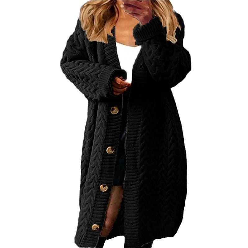 Damen Grobstrickjacke mit strukturiertem Zopfdesign und praktischen Taschen Drune