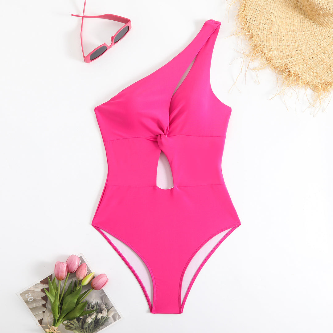 Damen Einseitiger Cut-Out Badeanzug Drune