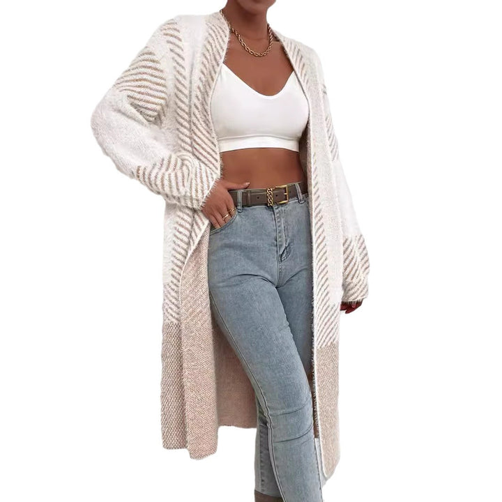 Damen Strickjacke mit geometrischem Muster Drune