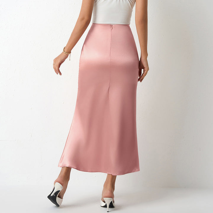 Damen Eleganter Maxirock mit fließendem Schnitt und hohem Bund Drune