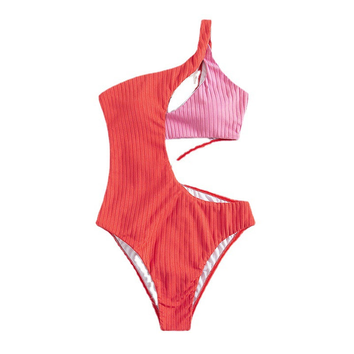 Damen Einseitiger Cut-Out Badeanzug Drune