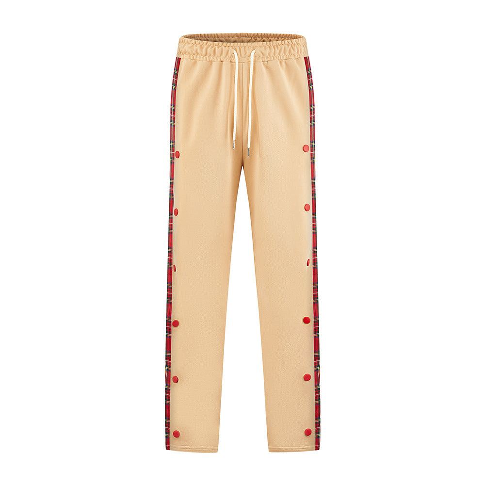 Herren Sportliche Jogginghose mit Druckknopf-Design und elastischem Bund Drune