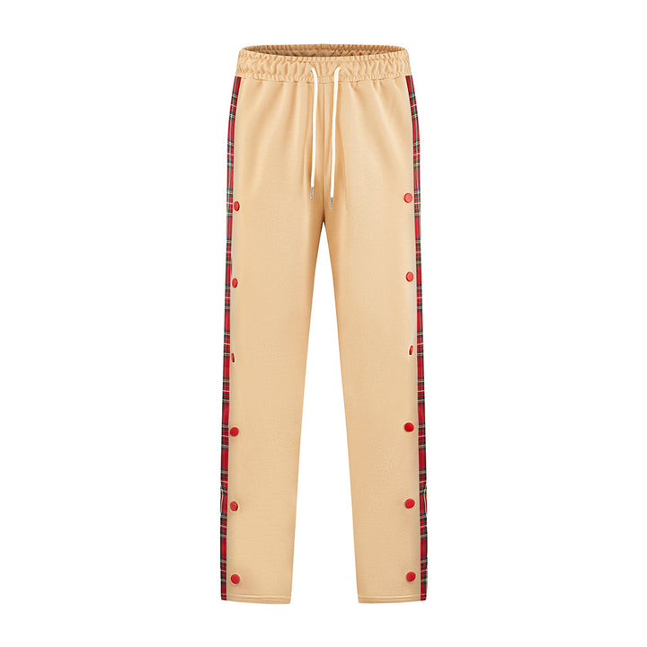 Herren Sportliche Jogginghose mit Druckknopf-Design und elastischem Bund Drune
