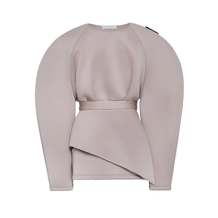 Damen modischer Sweatshirt mit Ballonärmeln Drune