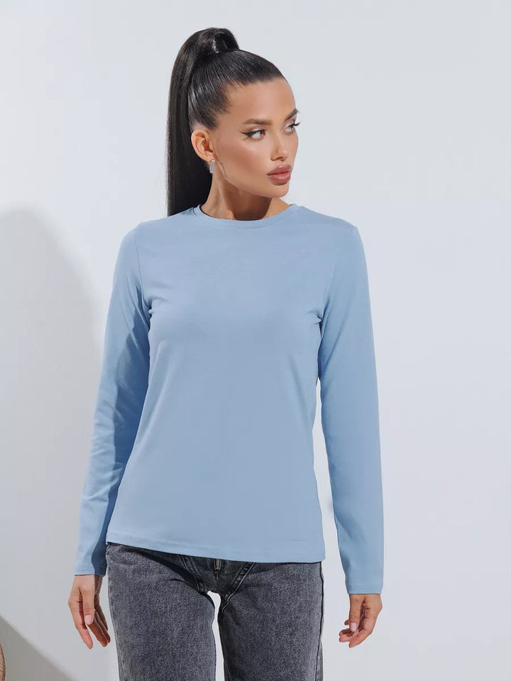 Damen Langarmshirt mit körperbetontem Schnitt und modischem Design Drune