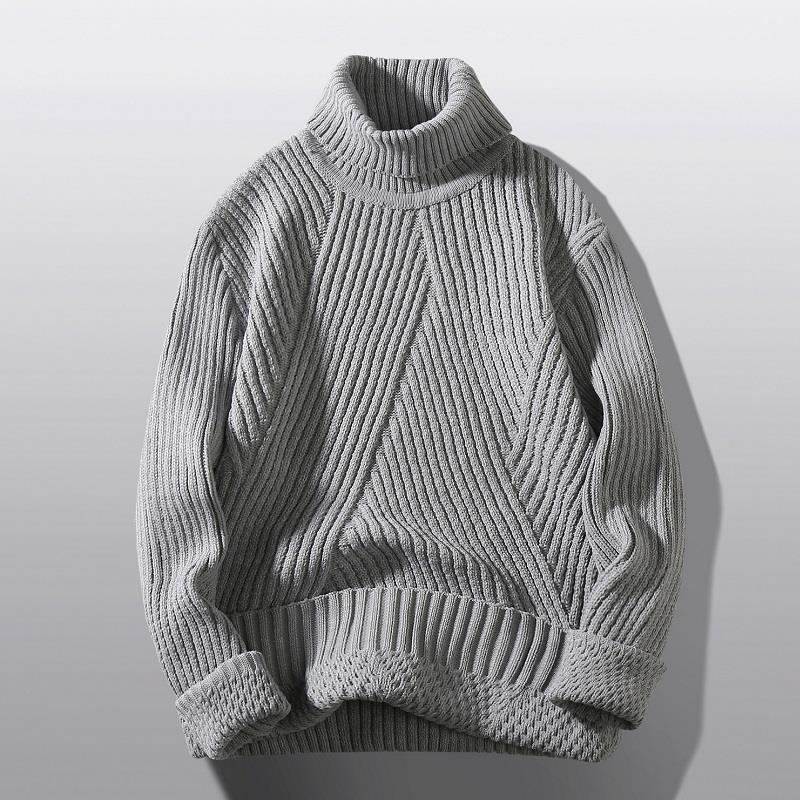 Damen Grobstrick-Rollkragenpullover mit aufwendigem Rippmuster Drune