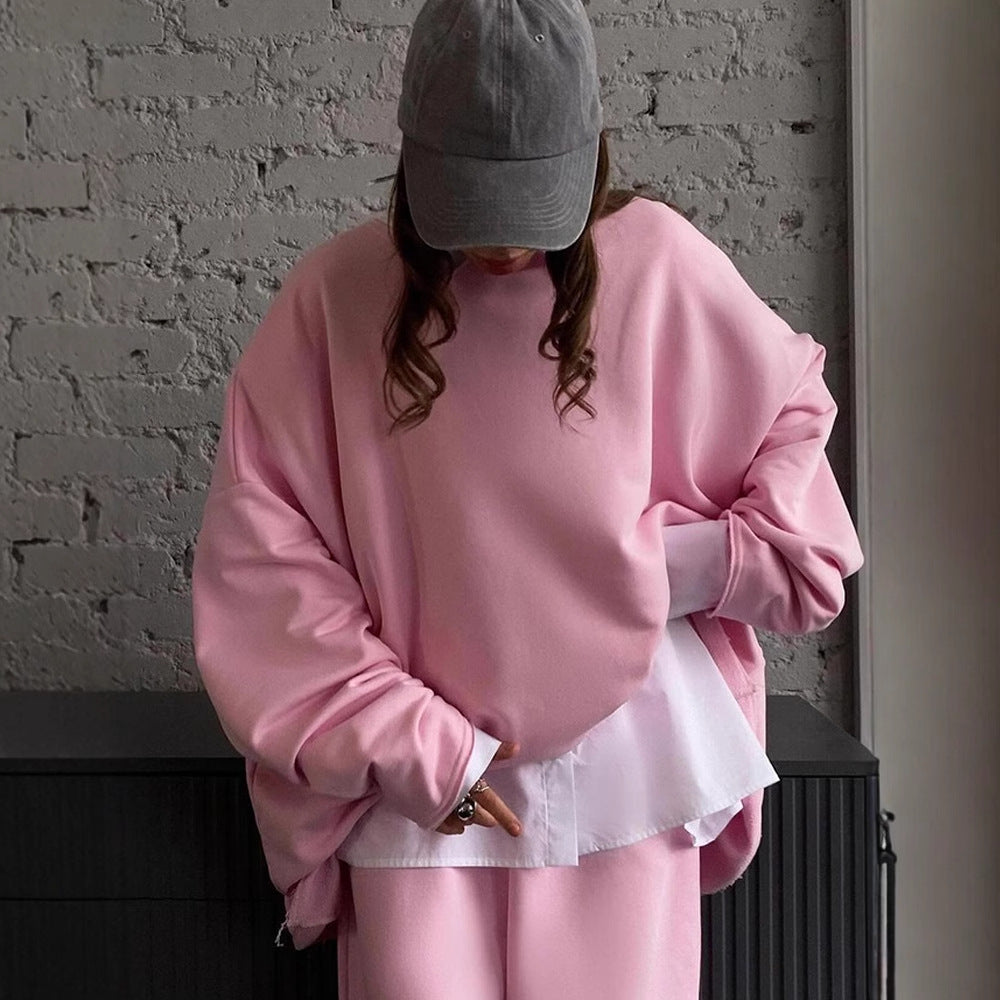Damen lässiges Set mit oversized Pullover und bequemen Jogginghosen Drune