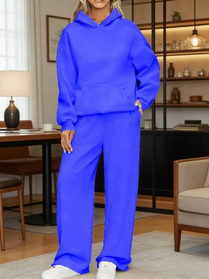 Damen nan kuscheliges Oversize Hoodie und weite Jogginghose Set Drune