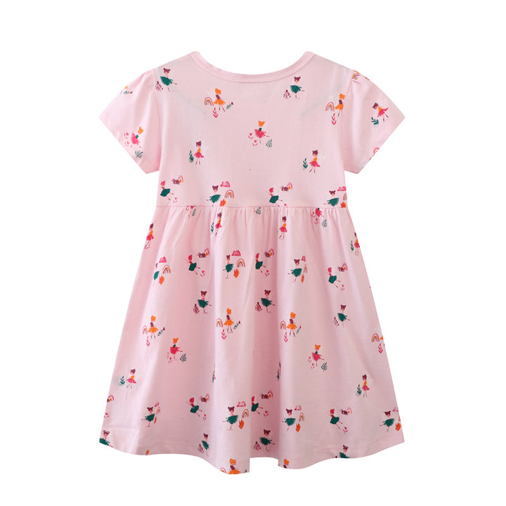 Mädchen Sommerkleid mit buntem Motiv Drune