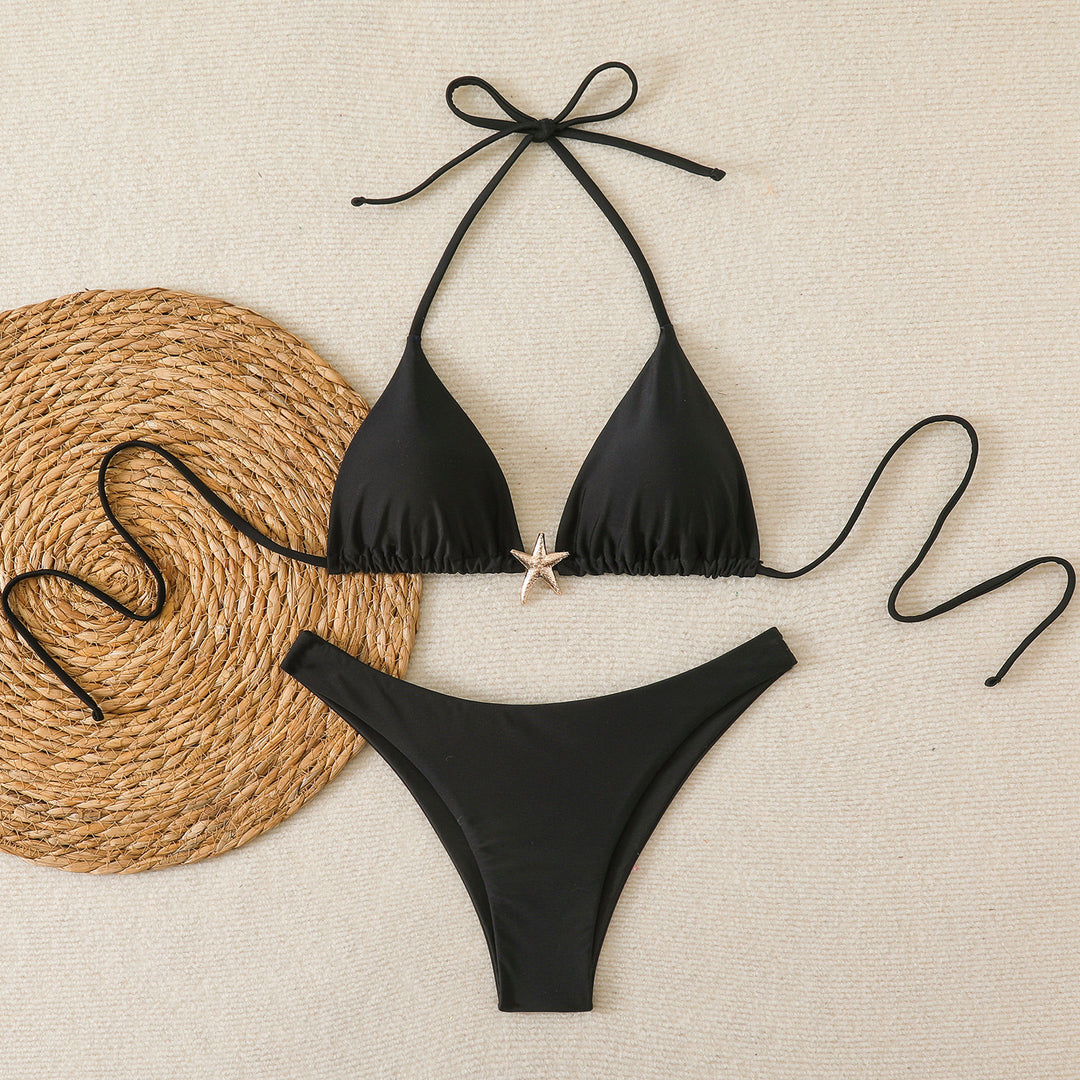 Damen Triangel-Bikini mit modischem Stern-Detail Drune