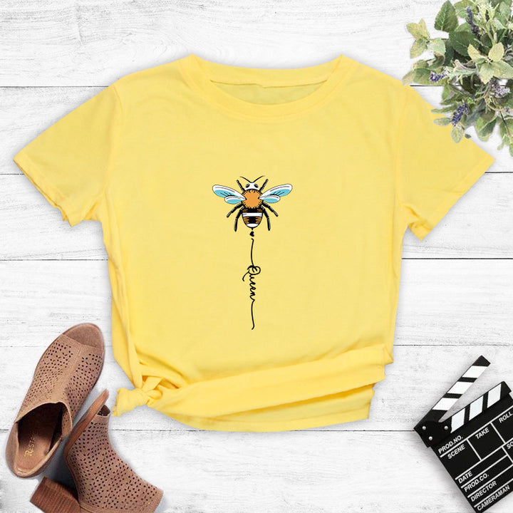 Damen T-Shirt mit kreativem Bienenmotiv Drune