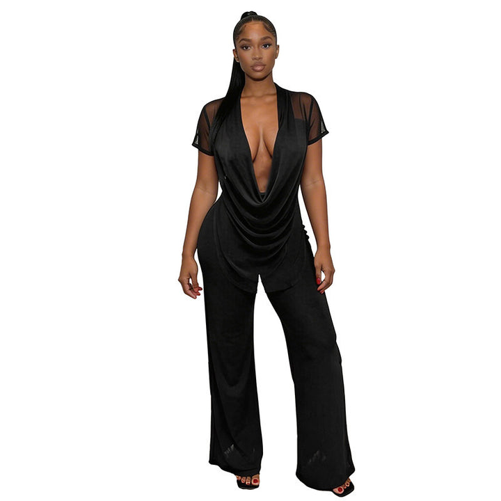 Damen Elegantes Oversized-Outfit aus fließendem Material Drune