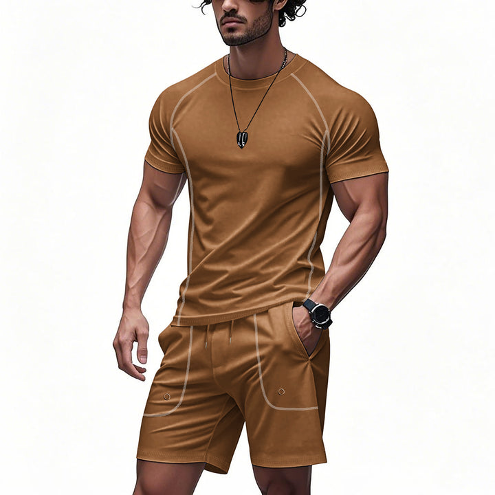 Herren Sportset mit atmungsaktivem T-Shirt und Shorts Drune