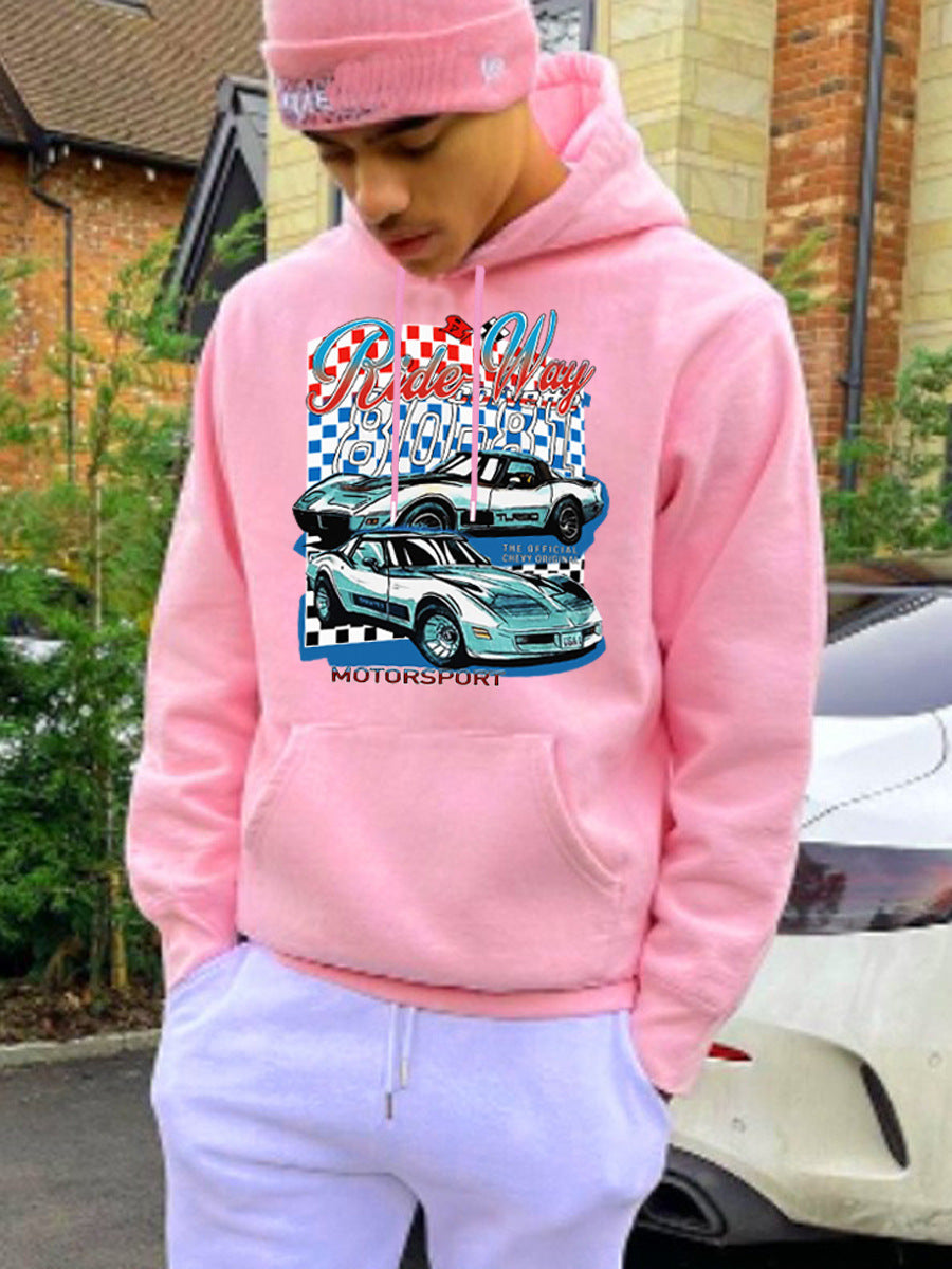Damen Hoodie mit Motorsport Grafikdruck Drune