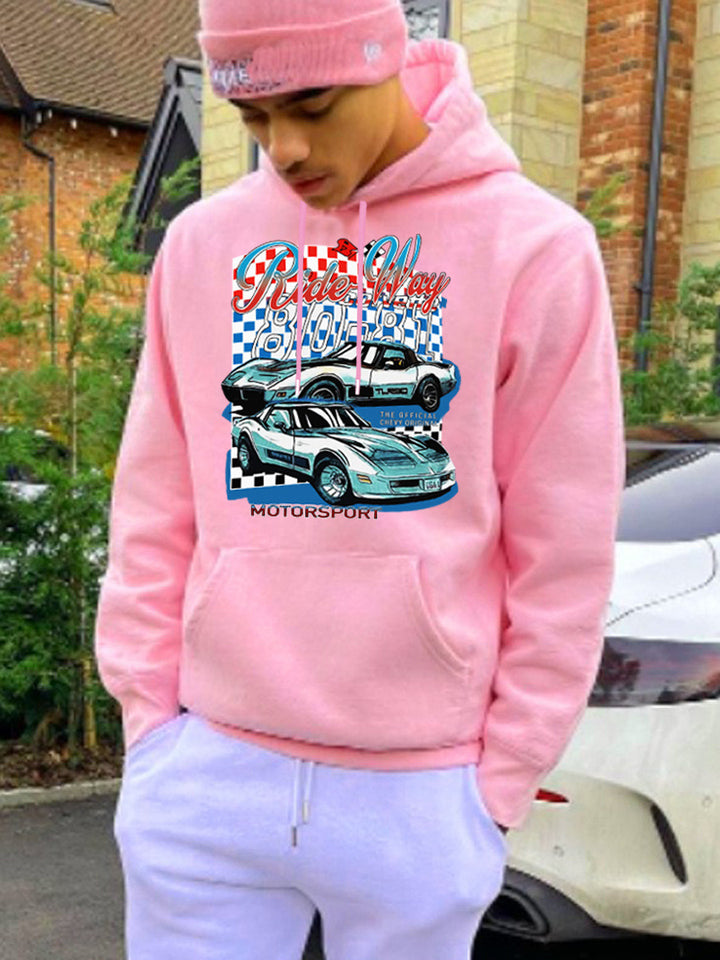 Damen Hoodie mit Motorsport Grafikdruck Drune