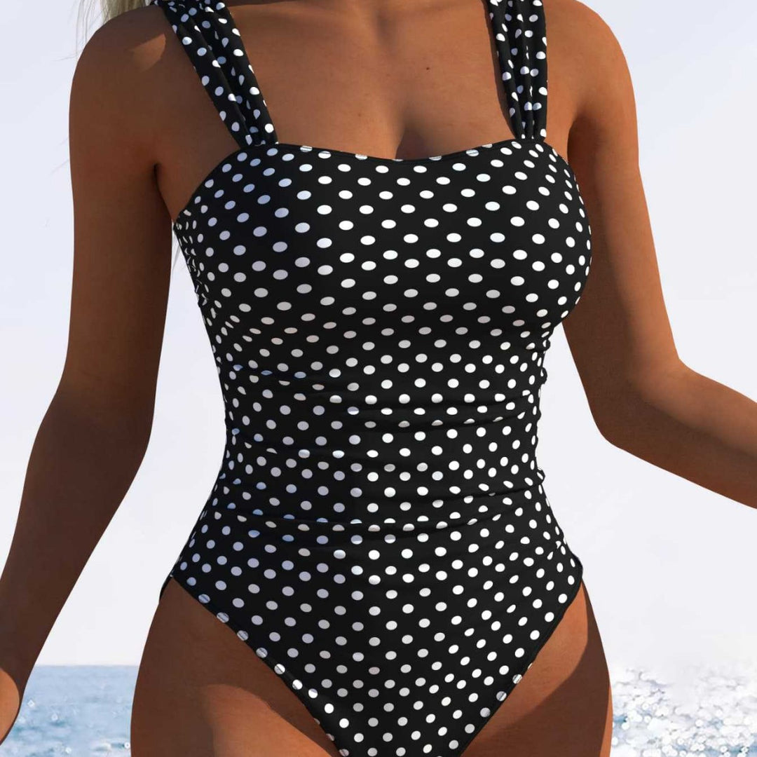 Damen Einteiliger Badeanzug mit raffiniertem Punkte-Design und komfortablem Schnitt Drune