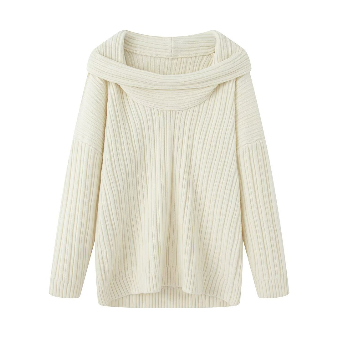 Damen Grobstrickpullover mit modischem Rollkragen Drune