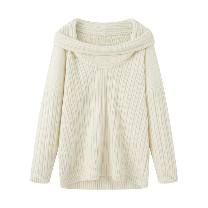 Damen Grobstrickpullover mit modischem Rollkragen Drune