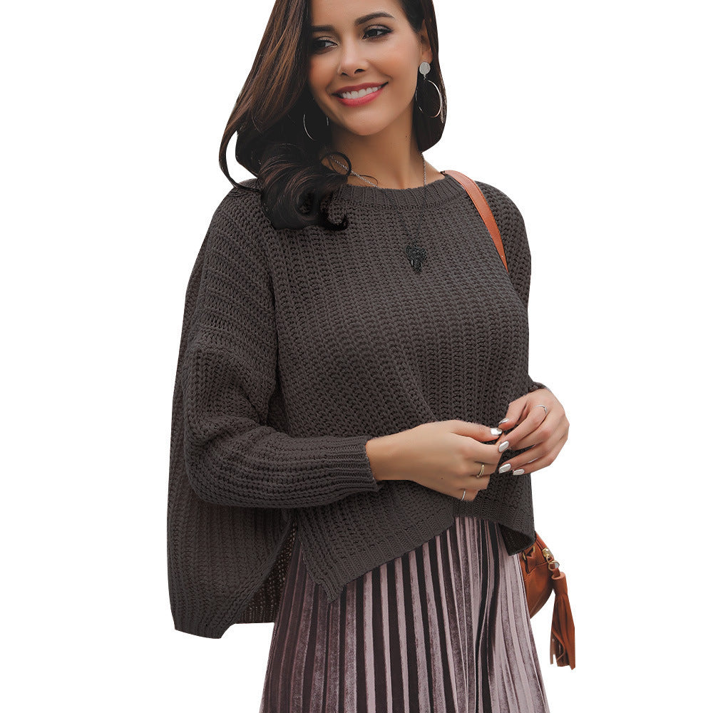 Damen Strickpullover im lässigen Design mit modischem Strickmuster Drune