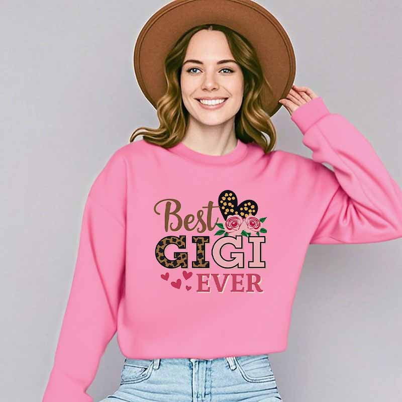 Damen Sweatshirt mit kreativem Gigi-Motiv Drune