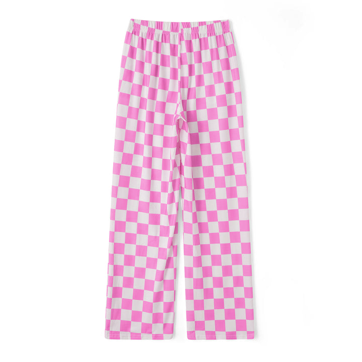 Damen Karierte Palazzohose Drune