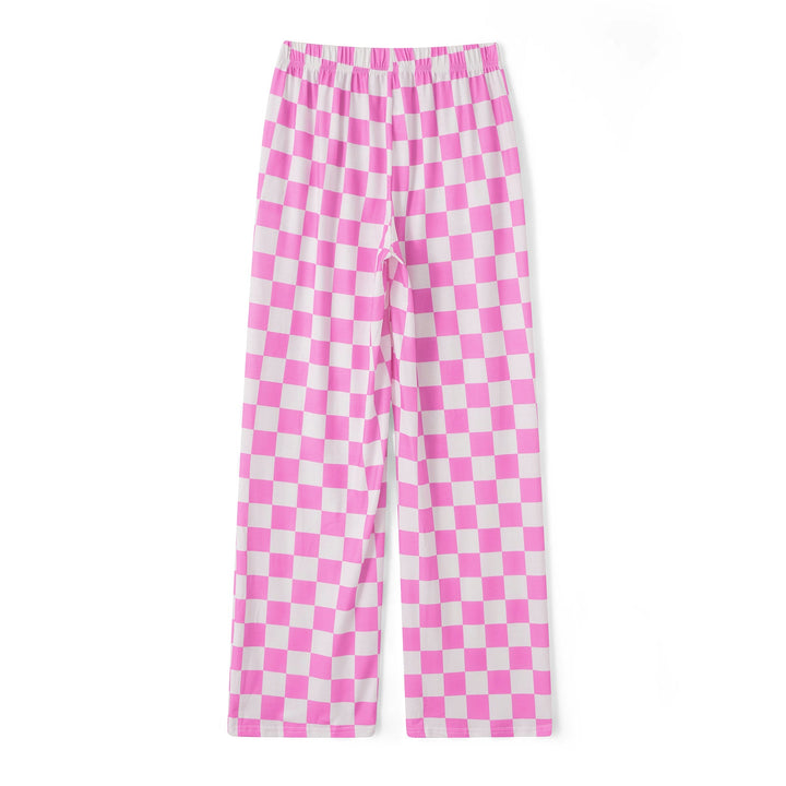 Damen Karierte Palazzohose Drune
