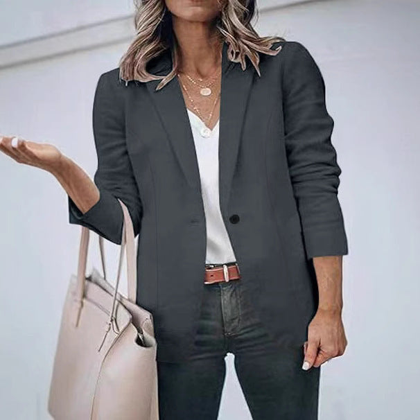Damen Elegante Blazerjacke mit tailliertem Schnitt und dezenten Taschen Drune