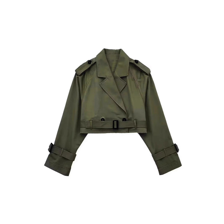 Damen moderne cropped Trenchjacke Drune