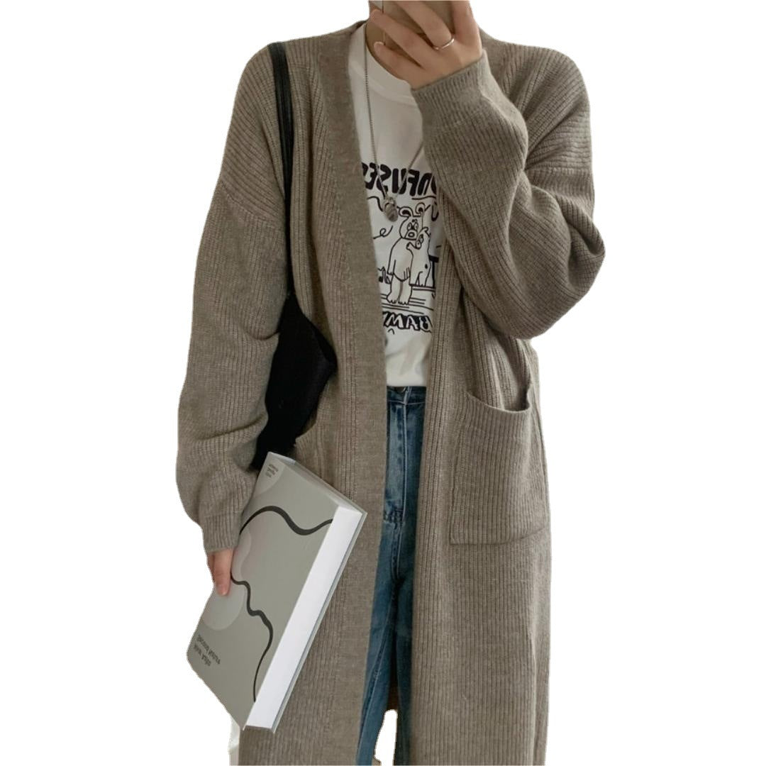 Damen Grobstrickcardigan mit Taschen und modischem Schnitt Drune