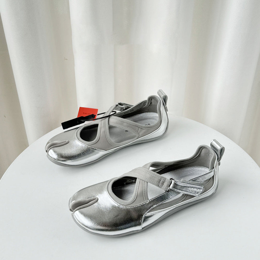 Damen Sportliche Ballerinas mit flexiblem Riemchen und atmungsaktivem Obermaterial Drune