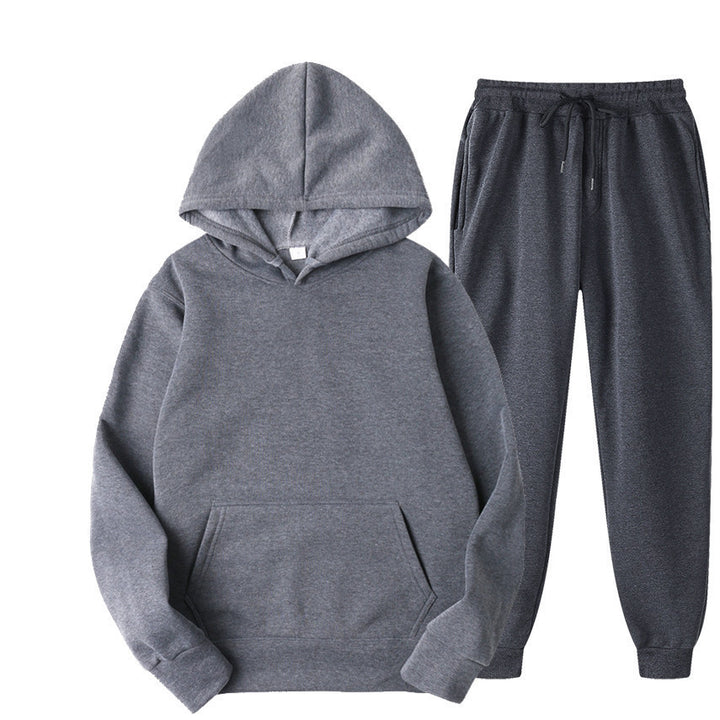 Unisex nan gemütliches Hoodie-Jogginganzug-Set mit Kängurutasche, elastischem Tunnelzugbund und gerippten Bündchen Drune
