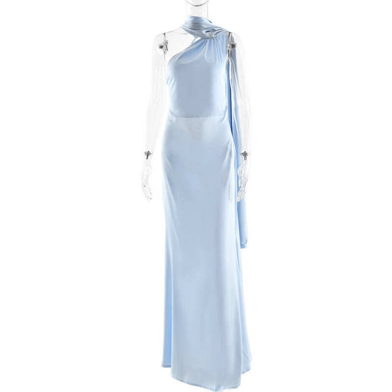 Damen Elegantes asymmetrisches Abendkleid mit schmalem Schnitt und raffinierten Details Drune
