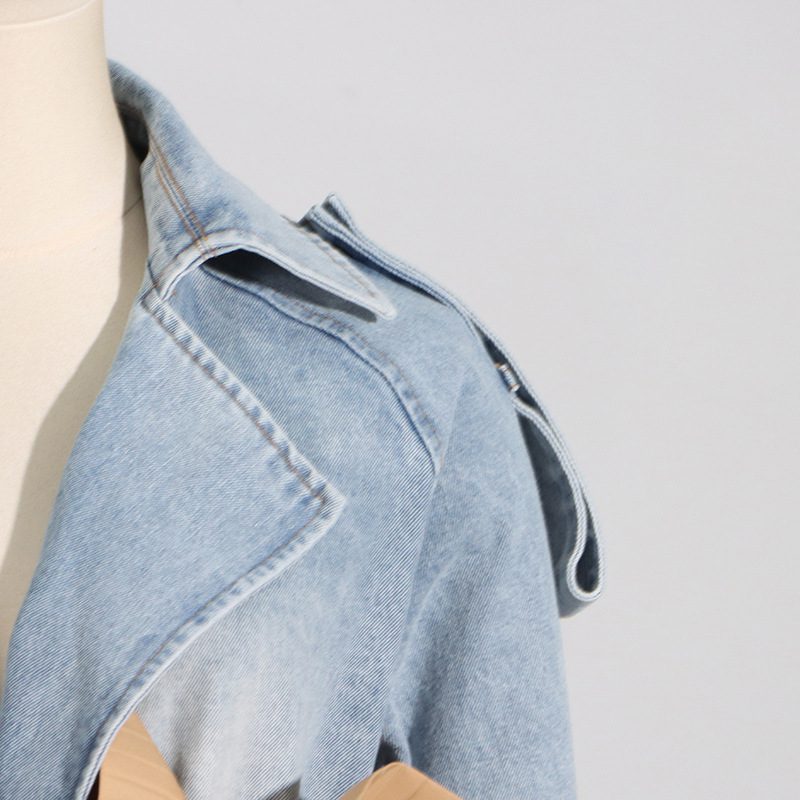 Drune | Trenchjacke - Statement Schleifendetail - Baumwollmischung - Modebewusste Oberbekleidung
