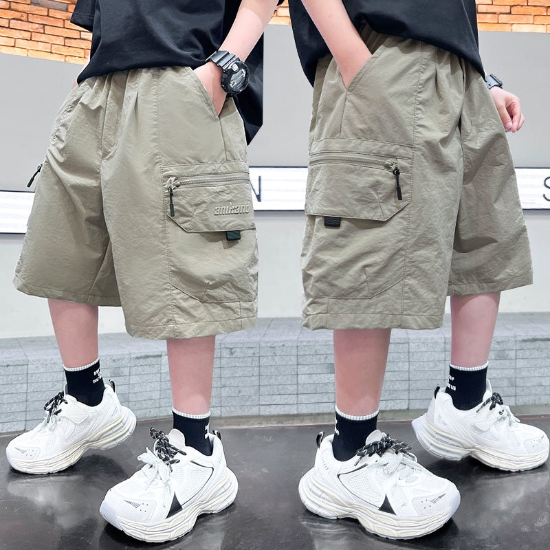 Herren Cargo-Shorts mit seitlichen Reißverschlusstaschen von Drune