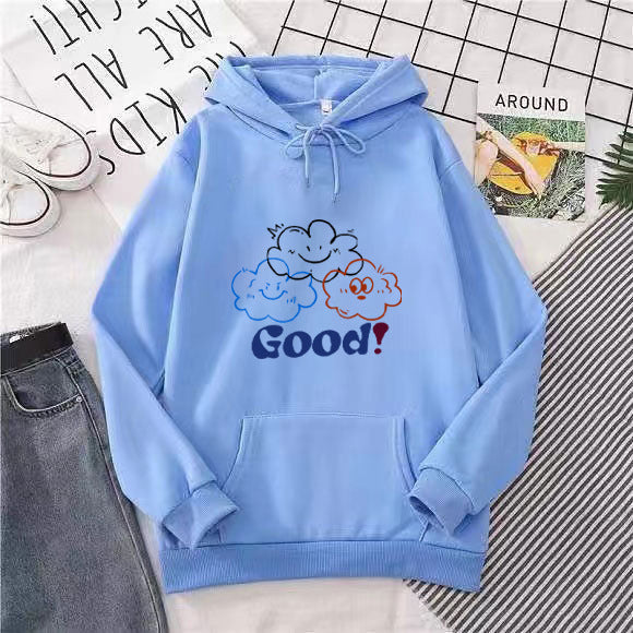 Damen Kapuzenpullover mit kreativem Cartoon-Motiv und bequemer Passform Drune