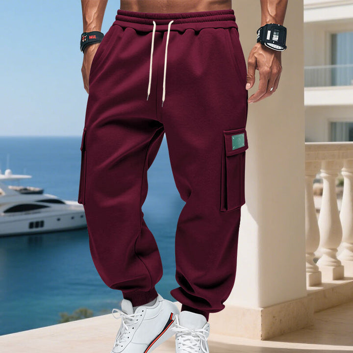 Herren nan Cargo Joggerhose mit elastischem Bund und seitlichen Utility-Taschen Drune