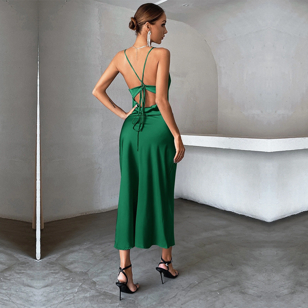 Damen elegante und fließende Abendkleid Drune
