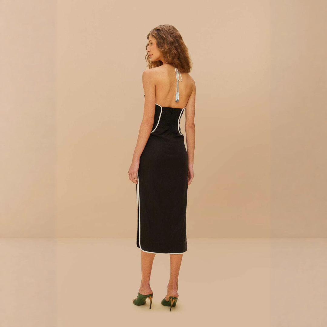 Damen Maxikleid mit seitlichen Cut-Outs und bodenlangem Schnitt Drune