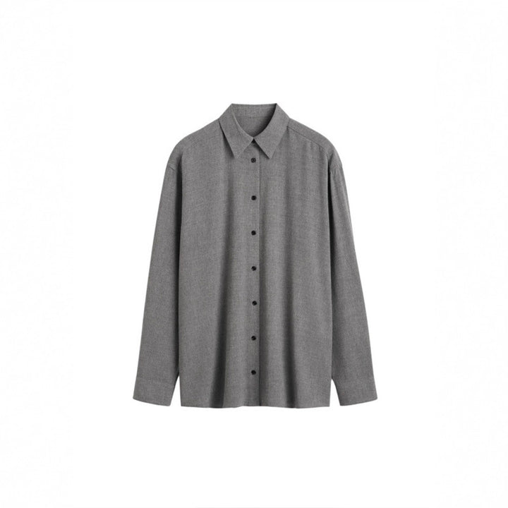 Damen Oversized Hemdbluse mit modernem Schnitt und lässigen Details Drune