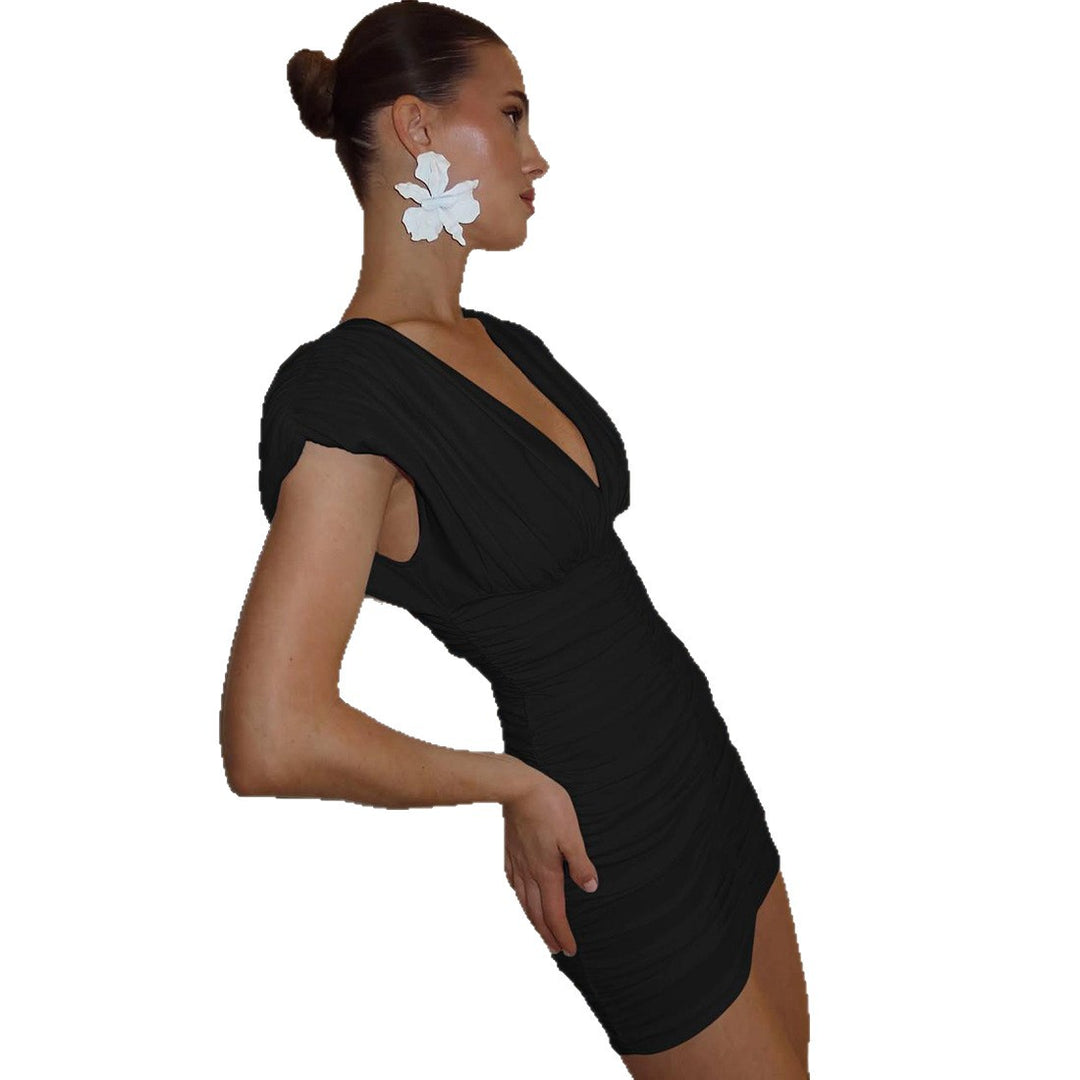 Damen Mini-Kleid mit raffinierten Drapierungsdetails Drune
