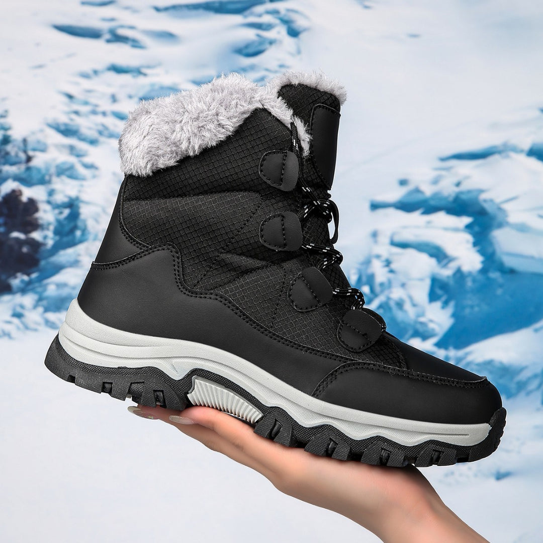 Damen Warme Winterstiefel mit isolierendem Fleece und rutschfester Sohle Drune