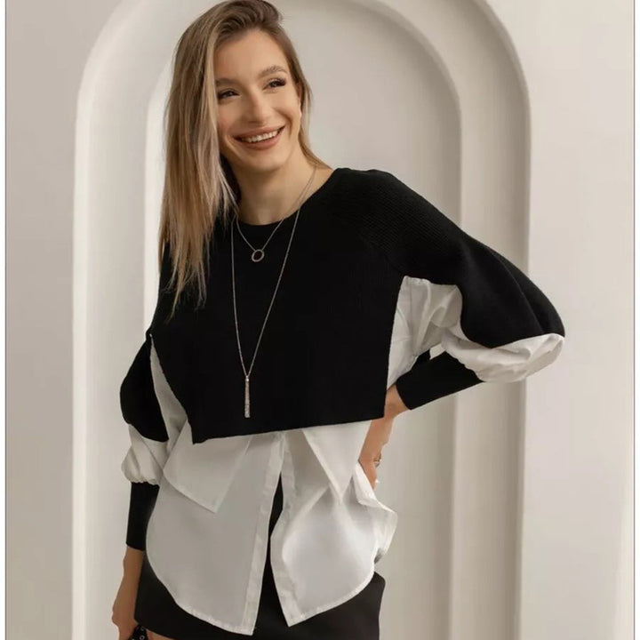 Damen modischer kombinierbarer Pullover Drune