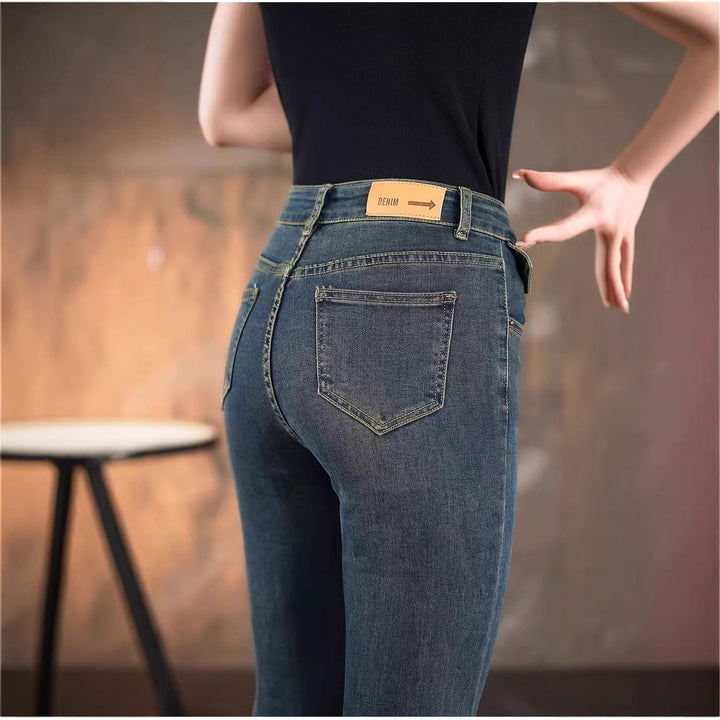 Damen High-Waist Bootcut Jeans mit eleganter Passform Drune