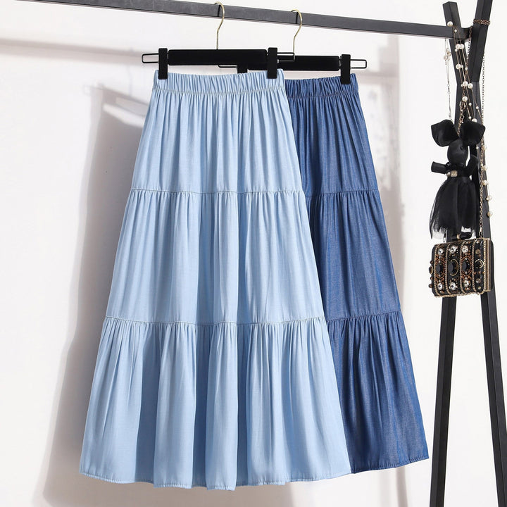 Damen Midi-Rock im lässigen Vintage-Stil Drune