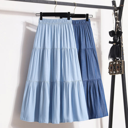 Damen Midi-Rock im lässigen Vintage-Stil Drune