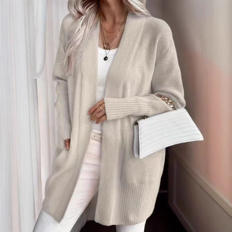 Damen Offener Strickmantel im lässigen Stil Drune