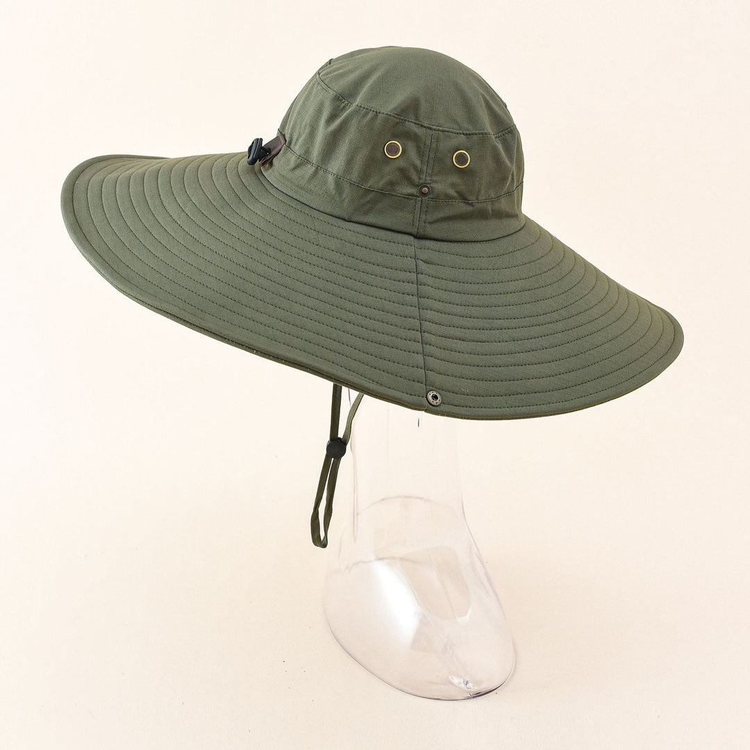 Damen UV-Schutz Sonnenhut mit breiter Krempe und verstellbarem Kinnband Drune